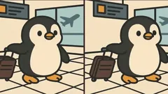 Rätsel: Können Sie 3 Unterschiede auf dem Bild mit dem Pinguin in 61 Sekunden finden?
